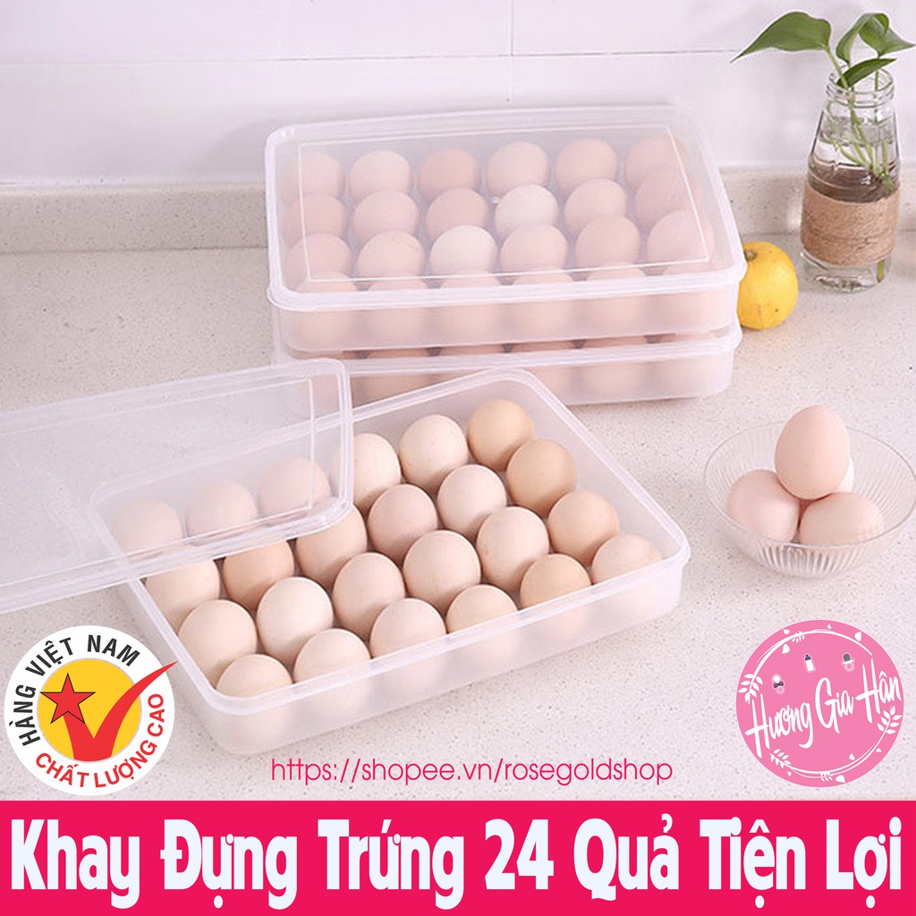 Khay Đựng Trứng 24 Quả Tiện Lợi - Nhựa Việt Nhật - Hàng Việt Nam Chất Lượng Cao