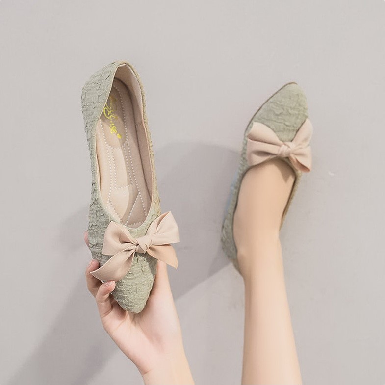 Giày Búp Bê Phối Nơ Xinh Xắn Dành Cho Nữ 2021 | BigBuy360 - bigbuy360.vn