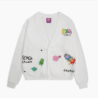 Áo khoác Cardigan 8YO Space - Trắng