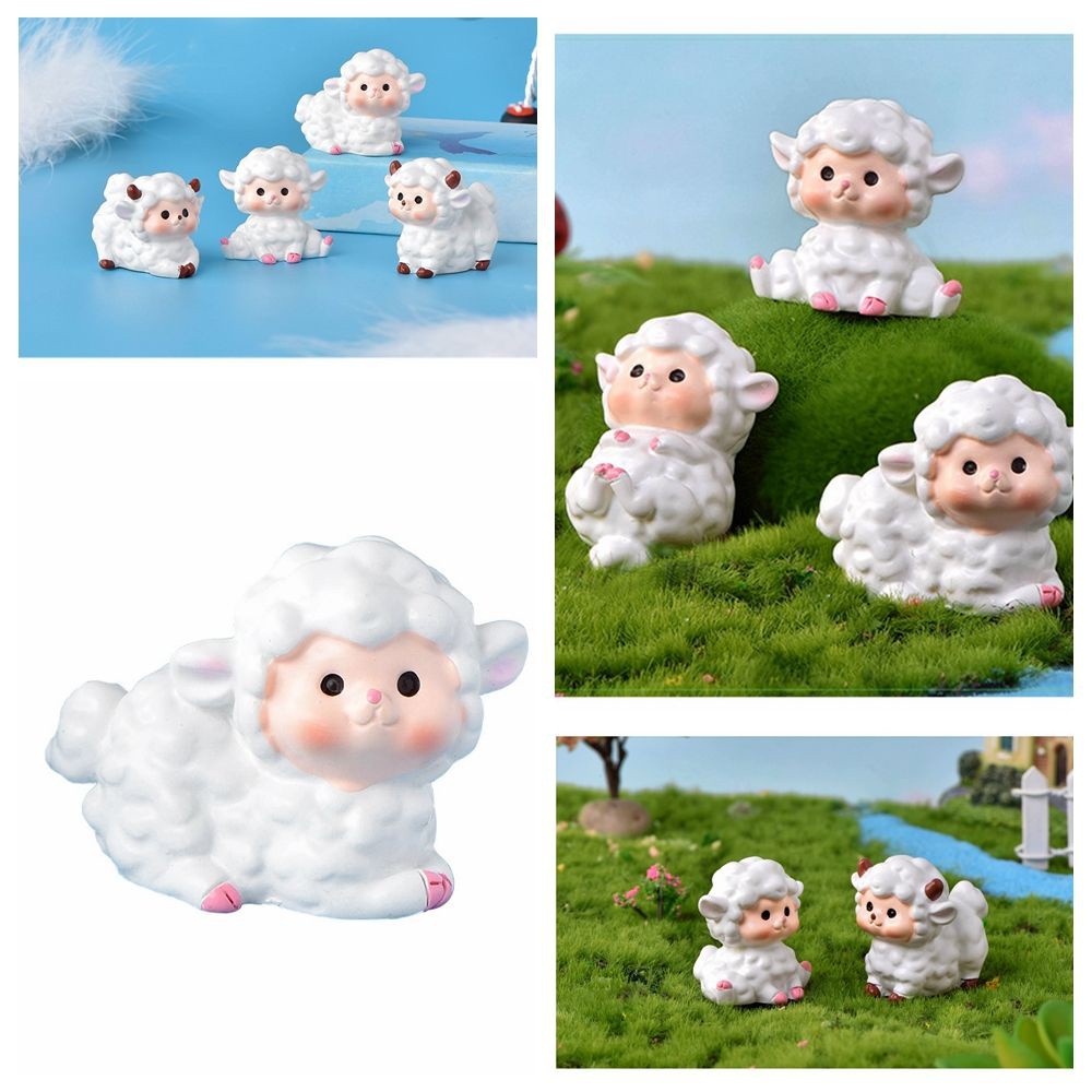 BEAUTY Accessories Micro Landscape Handicrafts Animal Model Sheep Figurines Little Statue DIY Bonsai Ornament Home Decoration Fairy Garden Miniature Dairy Sheep