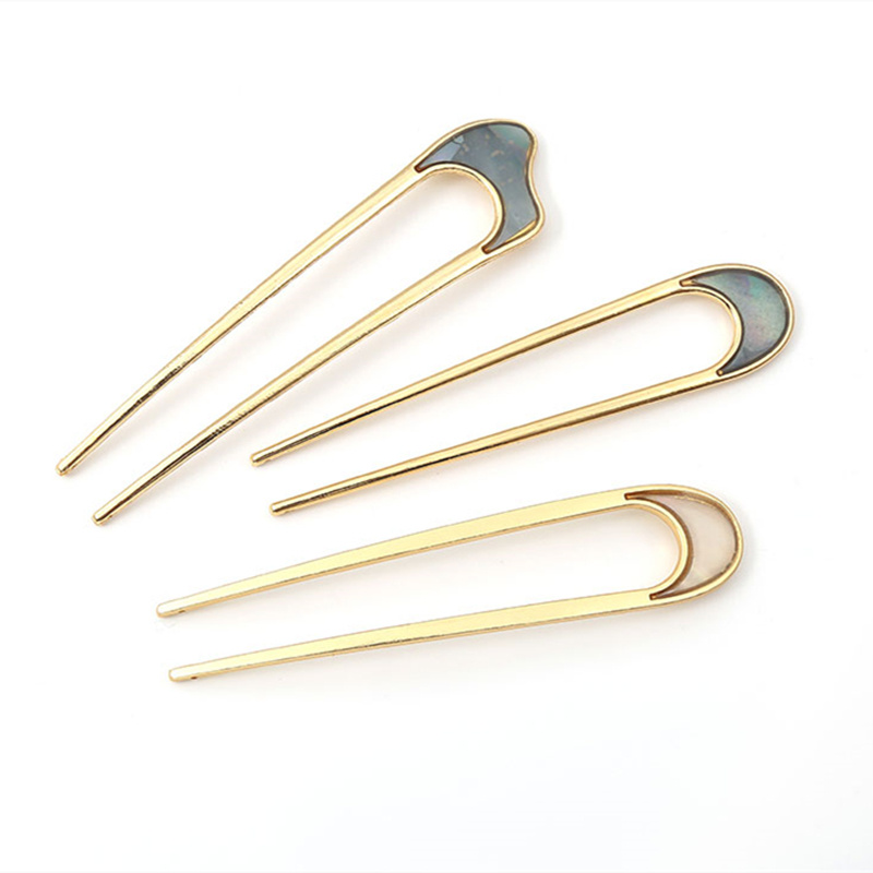 Kẹp tóc kim loại kiểu dáng xinh xắn đơn giản phong cách Hàn Quốc cho nữ