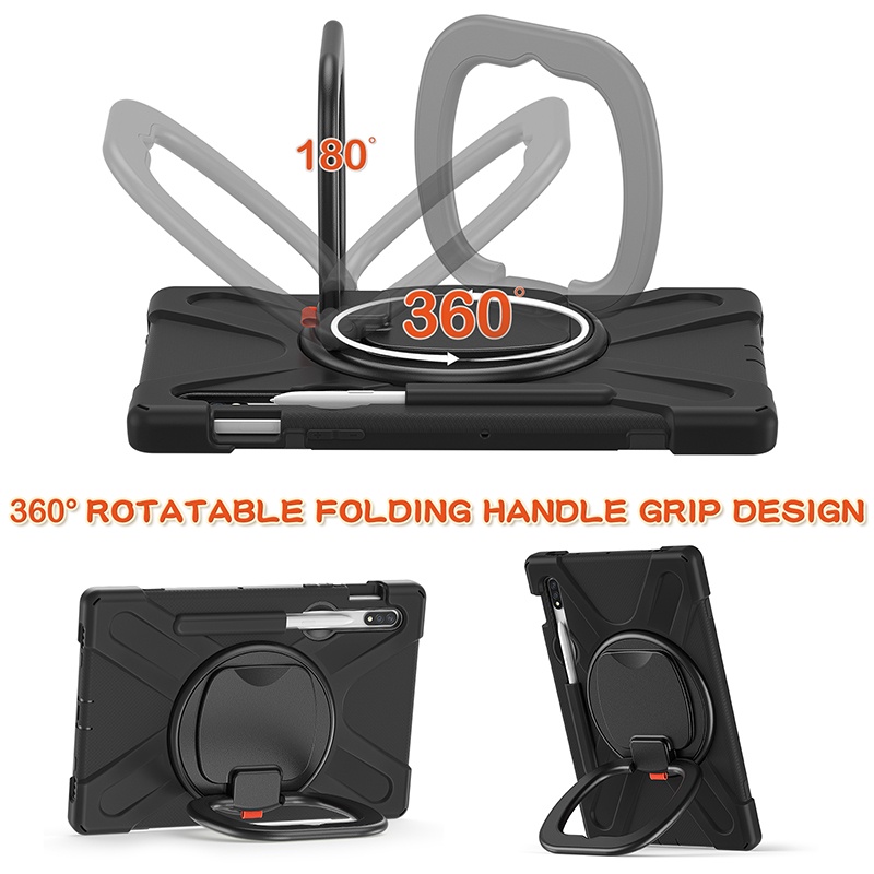 Ốp Máy Tính Bảng Silicone Chống Sốc Có Ngăn Đựng Bút Cho Samsung Galaxy Tab S8 SM-X700 X706 S7 SM-T870 T875 T876