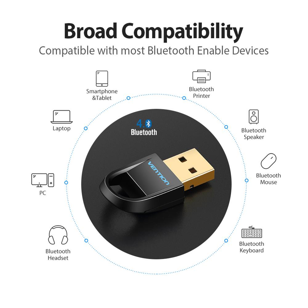 Vention Usb Bluetooth 4.0 Nhận Tín Hiệu Âm Thanh Cho Máy Tính / Laptop