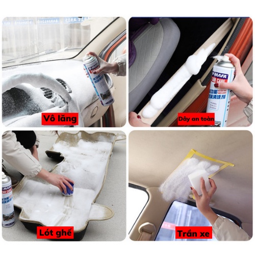 Bình xịt tạo bọt V-MAFA vệ sinh nội thất ô tô,xe hơi đa năng dung tích 300ml