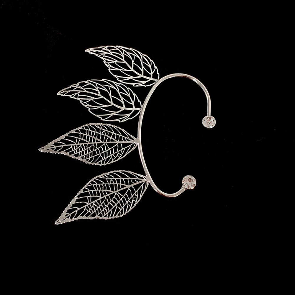 Khuyên kẹp tai đính đá zircon giả hình học thanh lịch kiểu Hàn Quốc cổ điển nhiều màu cho nữ