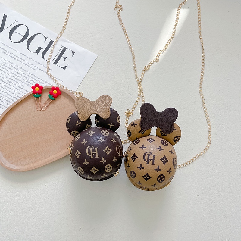 DISNEY Túi Đeo Chéo Hình Tròn In Hình Mickey Dễ Thương 2022