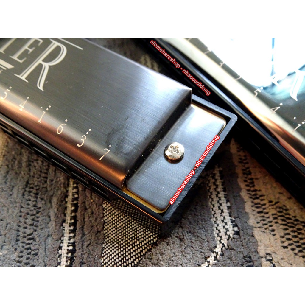 Kèn harmonica Kongsheng Tremolo Master 24 lỗ key C Đen xám