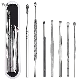 [Hàng mới về] Set 7 dụng cụ lấy ráy tai bằng thép không gỉ chăm sóc sức khỏe làm sạch tai tiện lợi