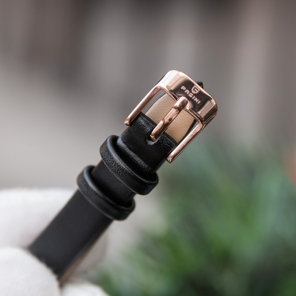 ( Tặng Kèm Kính Mắt ) Đồng Hồ Nữ PAGINI PA6624 Mặt chữ nhật Dây Da Cao Cấp Mặt Kính Chống Xước, Chống Nước | BigBuy360 - bigbuy360.vn