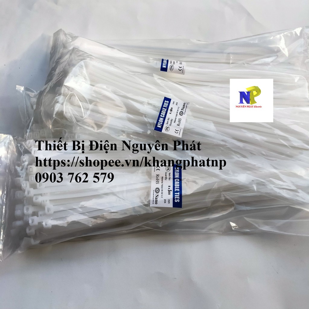 Dây Rút Nhựa 3 Tấc 30cm  Màu Trắng
