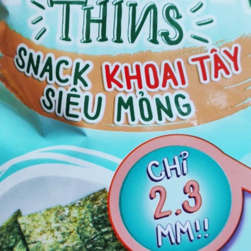 Snack khoai tây siêu mỏng vị tảo biển gói 40g 🌟Giòn tan độc đáo mỏng nhẹ diệu kỳ 🌟