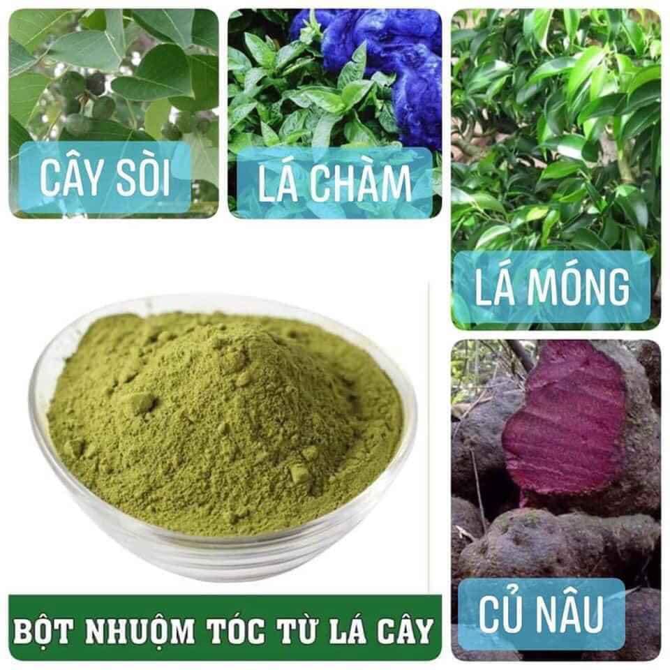 NHUỘM TÓC PHỦ BẠC YBOME [từ thảo dược, chính hãng] an toàn cho sức khỏe, hộp 5 gói, 2 màu nâu và đen, mix màu theo YC