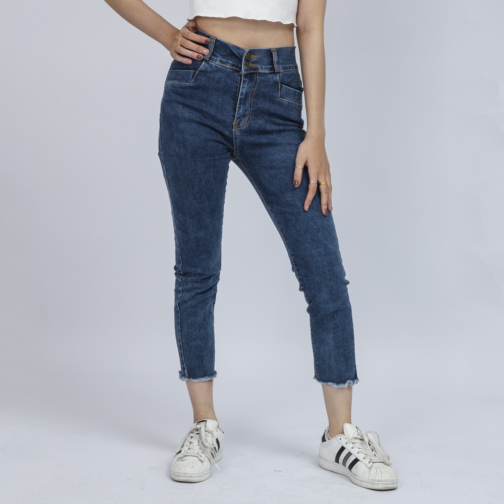 Quần Jean Nữ Cạp Cao 2 Nút Co Giãn Thời Trang Cao Cấp QR09. xynhshop999 | BigBuy360 - bigbuy360.vn