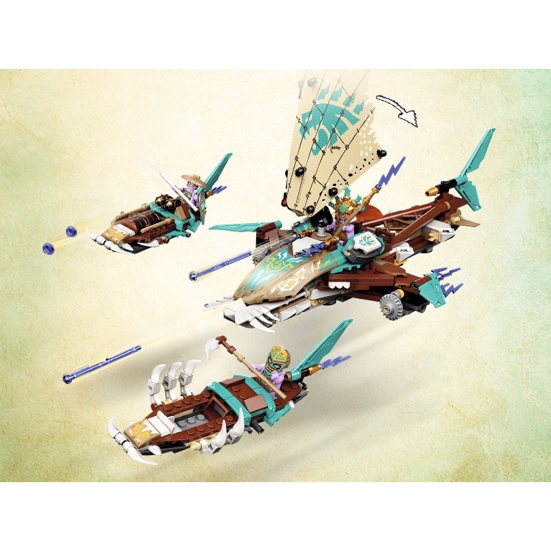 LẮP RÁP XẾP HÌNH NINJAGO 60040- TRẬN CHIẾN TRÊN BIỂN CATAMARAN CỦA KAI