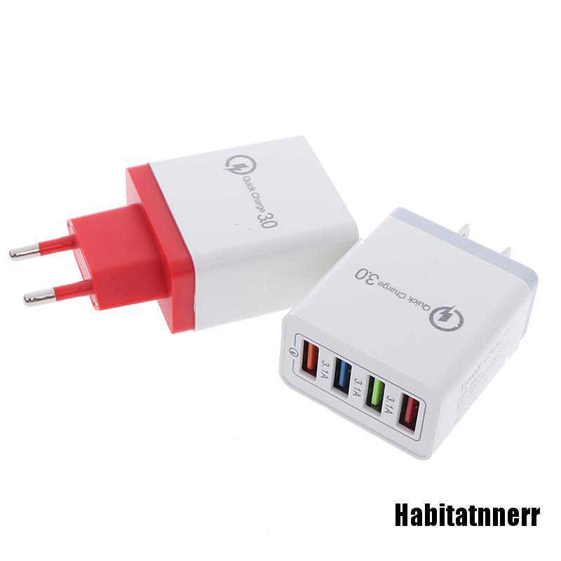 Củ Sạc Nhanh 3a 4 Cổng Usb 3.0 Tiện Dụng Mang Theo Du Lịch