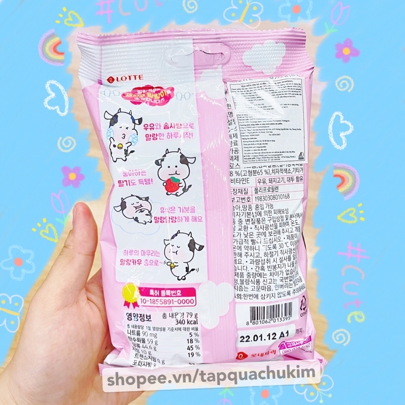 Kẹo sữa bò LOTTE Hàn Quốc viên mềm 79G - tapquachukim