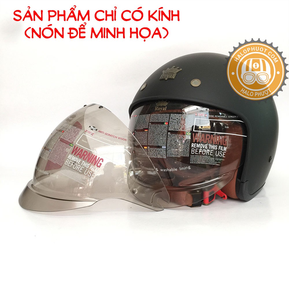 Kính Khói thay cho nón bảo hiểm Royal M139 kính âm