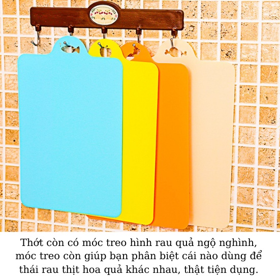 Thớt Nhựa Dẻo Size Lớn Chất Liệu Kháng Khuẩn Chống Trượt Nhiều Màu