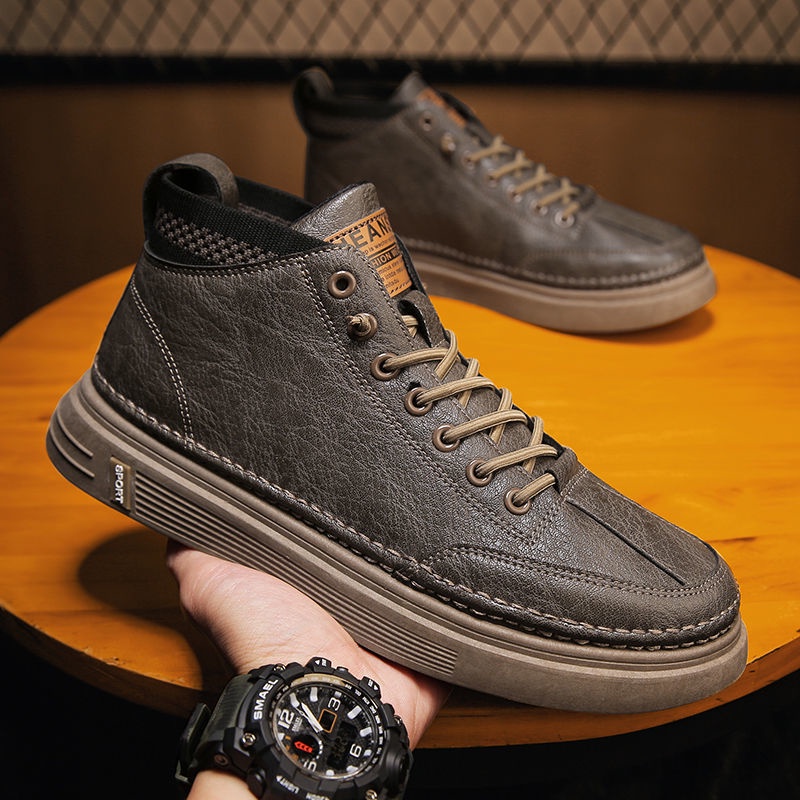 Giày Boot Da Thời Trang Anh Quốc Cá Tính Cho Nam