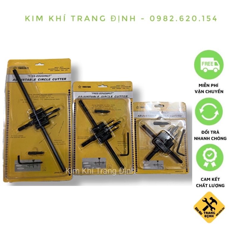 Mũi Khoan Khoét Lỗ Thùng Loa, Lỗ Đèn Thạch Cao Âm Trần 120mm 200mm 300mm d