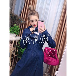 Áo Chống Nắng Vải Jean - Vải Bò 3 Lớp Dày Dặn Mặc Cực Mát Huyền My