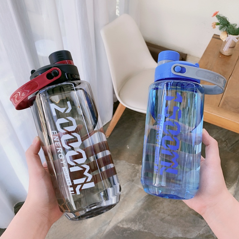 Bình nước dung tích lớn 1.5/2/2.5L có ống hút dùng cho thể thao cắm trại du lịch tập thể hình