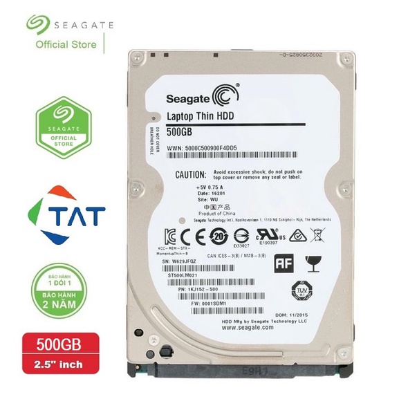 HDD Laptop 500GB 2.5 inch 7200rpm Seagate WD HGST Chính Hãng - Bảo hành 24 tháng