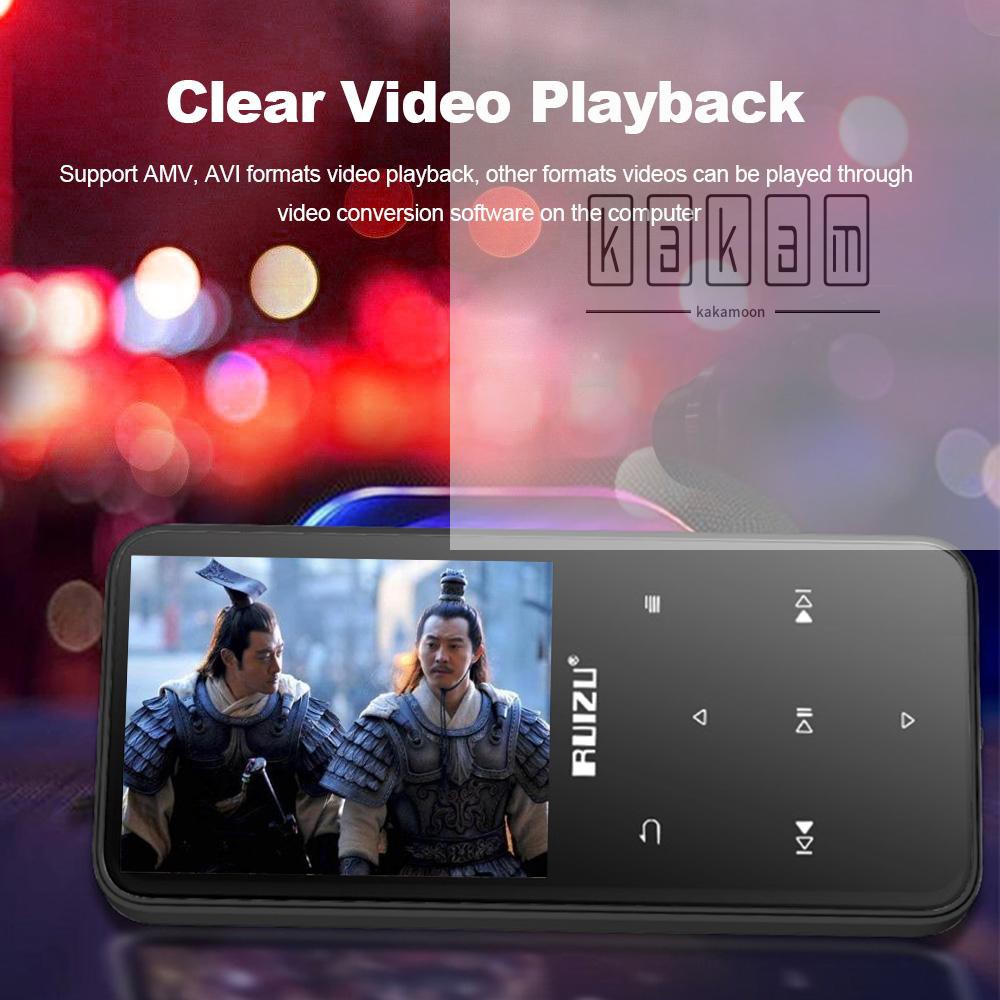 Máy phát nhạc MP3 MP4 kỹ thuật số bluetooth không thất thu RUIZU D10 8GB có radio FM/thu âm/sách điện tử