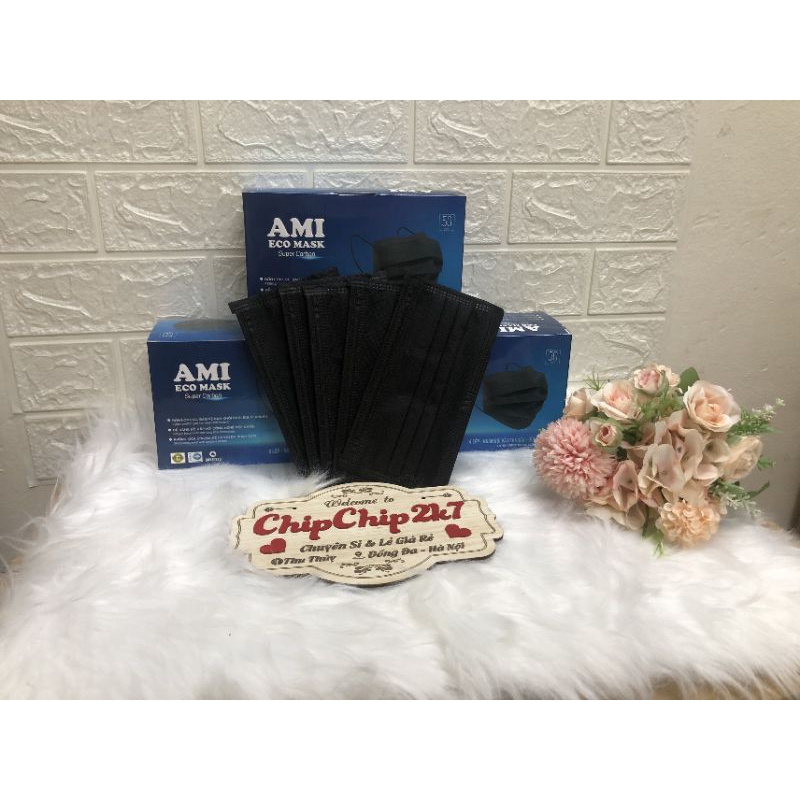 (Giá rẻ) Hộp Khẩu trang 4 lớp màu đen siêu hiếm hộp 50 cái | BigBuy360 - bigbuy360.vn