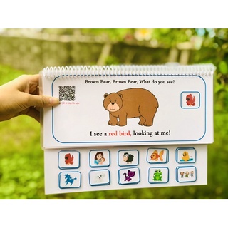 [Học liệu bóc dán] Học liệu tiếng anh Brown Bear