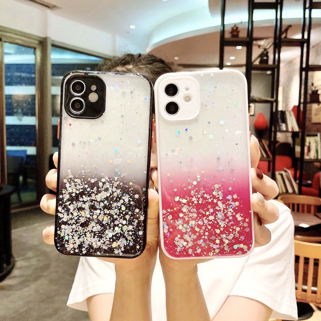 Ốp Điện Thoại TPU Dẻo Kim Tuyến Lấp Lánh Sang Trọng Cho Samsung Galaxy A01 A02S A03S A10S A11 A12 M02 M11 M12
