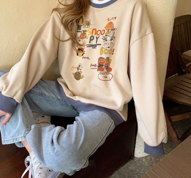 Áo Nỉ Nữ Dài Tay Có Mũ Thời Trang Hàn