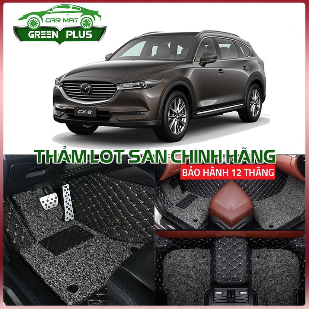 Thảm lót sàn ô tô 6D Mazda Cx8 da Pu cao cấp, chống nước, phủ kín 90% sàn xe