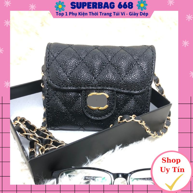 TÚI VÍ NỮ MINI ĐẸP DA SẦN CÓ QUAI ĐEO CHÉO SIZE 13 SPB57
