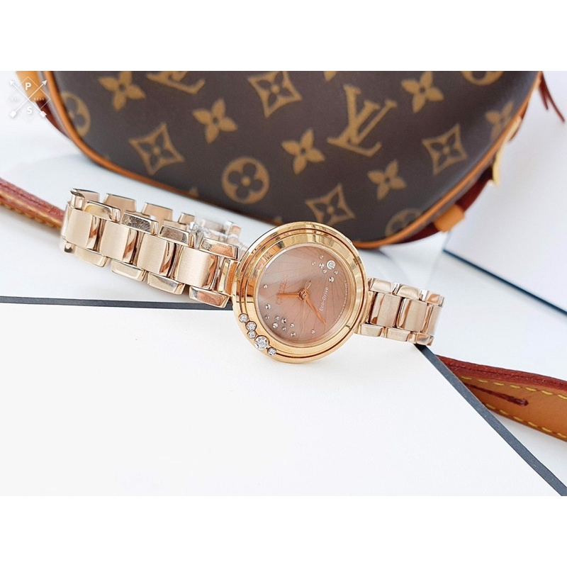 Đồng hồ nữ chính hãng Citizen EM0463-51Y - Máy quartz pin năng lượng ánh sáng - Kính Sappphire