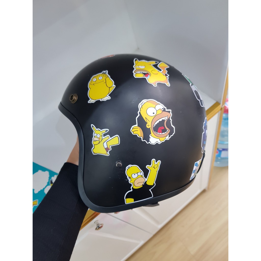 Set 15 Sticker Simpson Phiên Bản Picachu Cực Cute Dán Xe Máy Điện Thoại , laptop , Nón Bảo Hiểm Chống Thấm Nước...