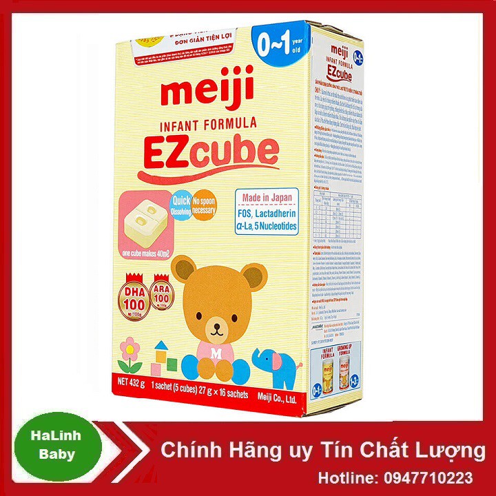 Sữa Meiji thanh Số 0 nhập khẩu 16 Thanh 432g ( Date mới nhất )