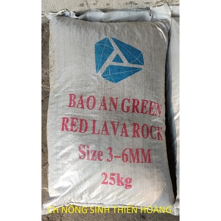 Đá nham thạch Lava Đỏ/Đen 3-6mm (Gói 400GR)