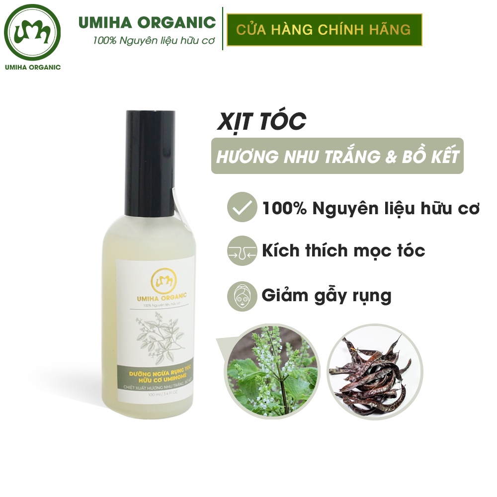 Xịt dưỡng tóc Hương Nhu Trắng Và Bồ Kết UMIHOME 50/100ml ngăn ngừa gẫy rụng hiệu quả