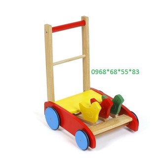 Xe tập đi bằng gỗ 3 con gà dành cho bé