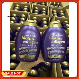 Dầu gội ngăn rụng tóc biotin & collagen ogx thick & full 385ml - chuyên sỉ