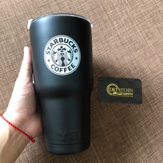 LY GIỮ NHIỆT YETI 900ML STARBUCKS (Logo YETI dập nổi - full phụ kiện)