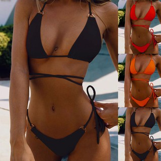 Bikini 2 mảnh phối dây thiết kế gợi cảm dành cho các quý cô