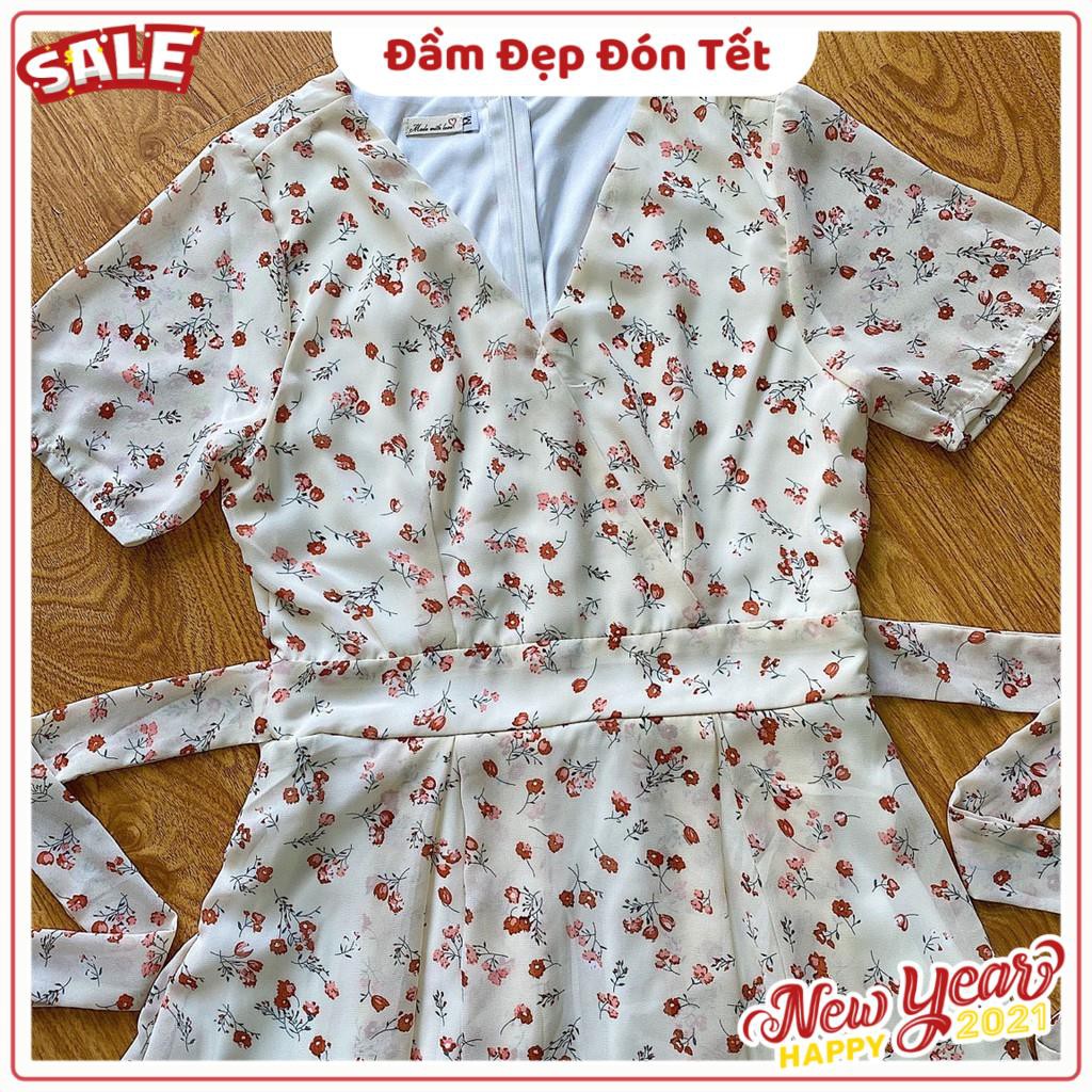 Đầm xinh Summer Dress hoạ tiết Hoa nhí chất voan mát kèm lớp lót trong ,thiết kế nơ sau lưng có khoá kéo | BigBuy360 - bigbuy360.vn