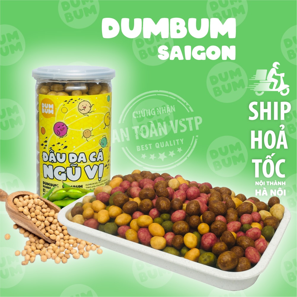 Đậu da cá mix 5 vị DumBum 450g đồ ăn vặt Sài Gòn