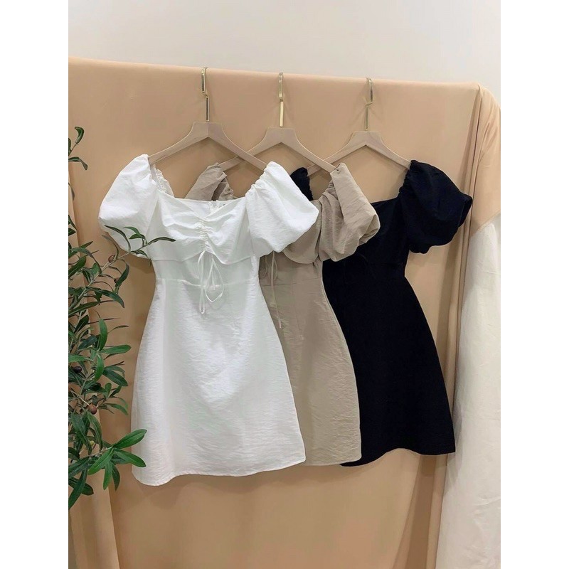 Đầm suông🌷FREESHIP 🌷Đầm suông tay bồng ba màu