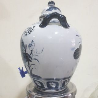 Bình ngâm rượu sứ Bát Tràng cao cấp 20 Lít cao 44cm đường kính 35cm
