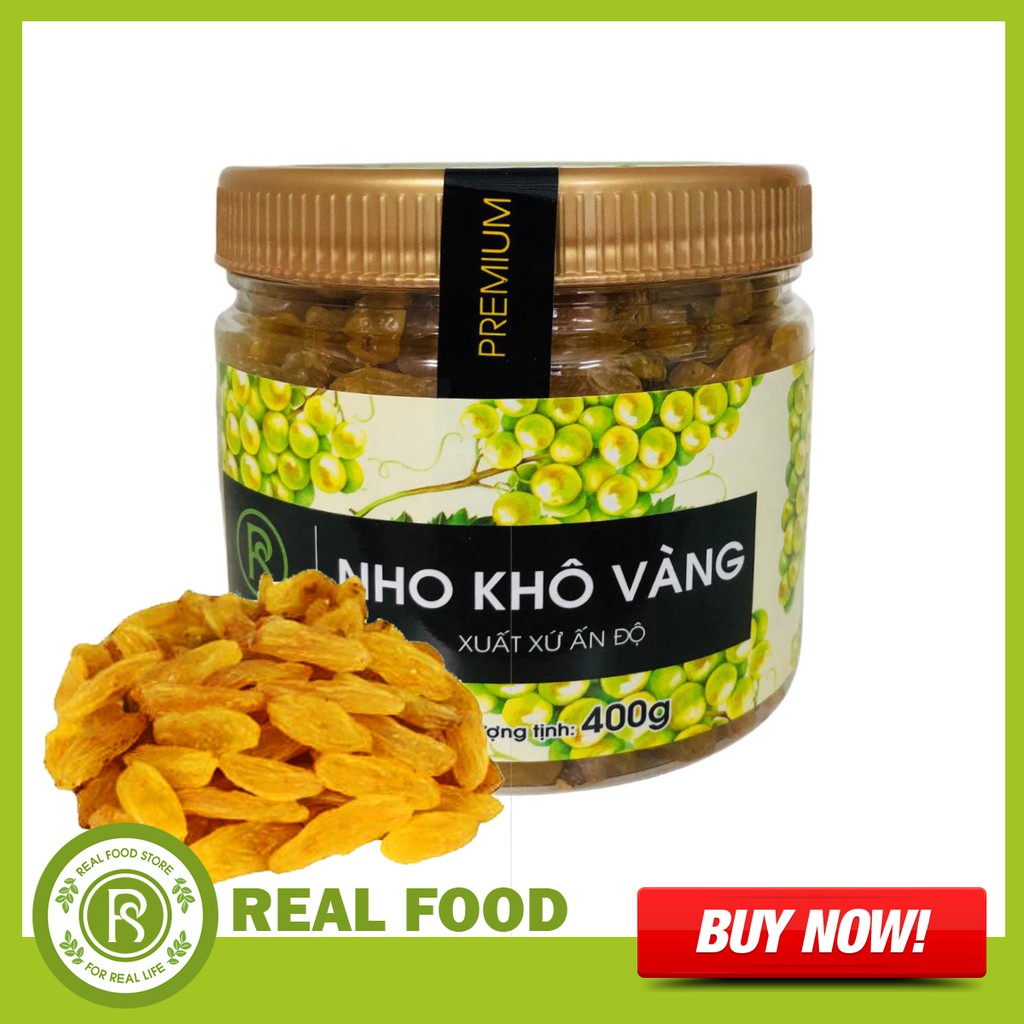 Hũ Nho Khô Vàng REAL FOOD STORE (400g)