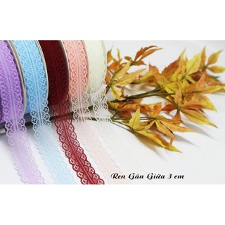 Ruy băng ren 3cm (set 5 mét) - 9 MÀU