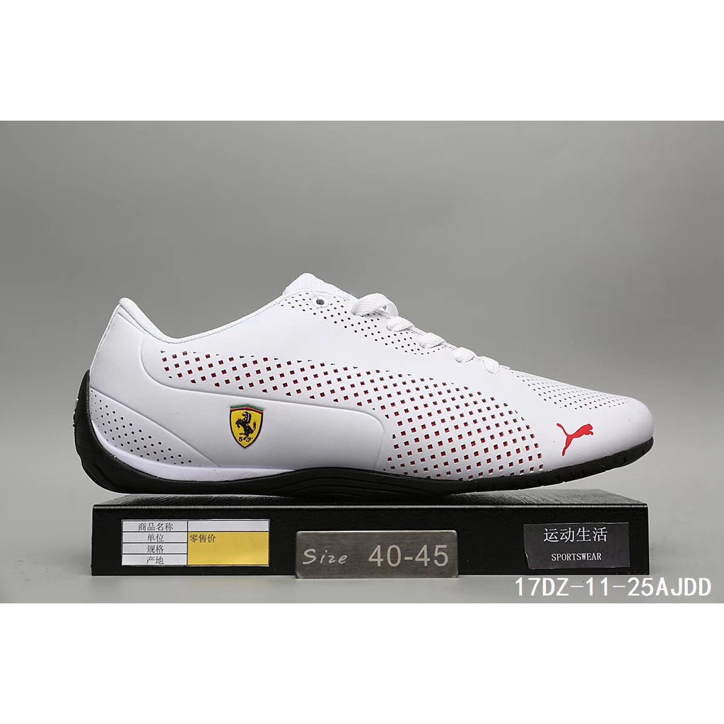 hapas 5Colors 100% Ori Puma Ferrari Racing Mens Shoes White Red Black Kasut